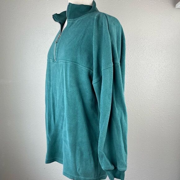 Victoria Sport Green Quarter Zip Sweatshirt EUC - Picture 3 of 5